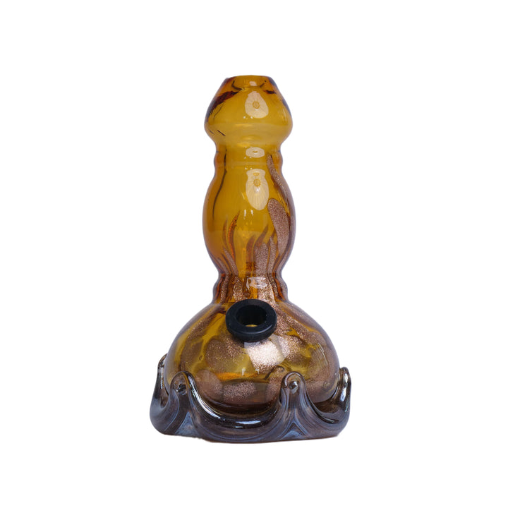 Multi Colored Solid Base Glass Waterpipe 14cm