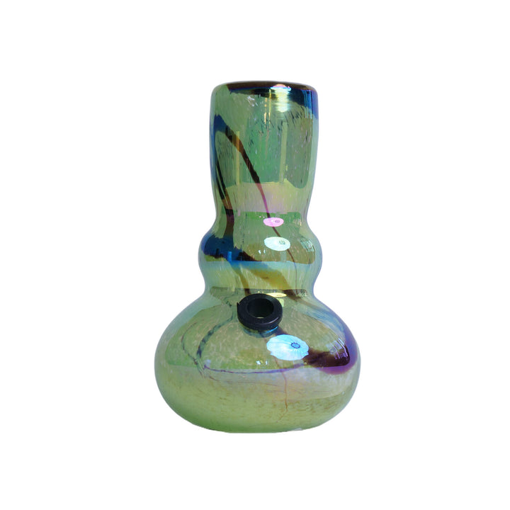 Shiny Colored Round Base Glass Waterpipe 15cm