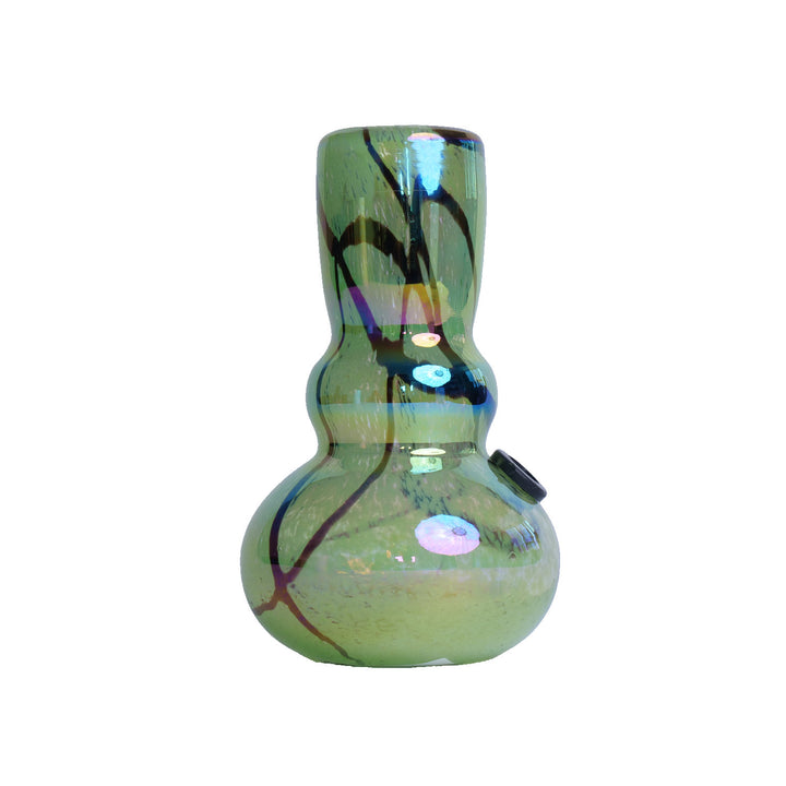 Shiny Colored Round Base Glass Waterpipe 15cm