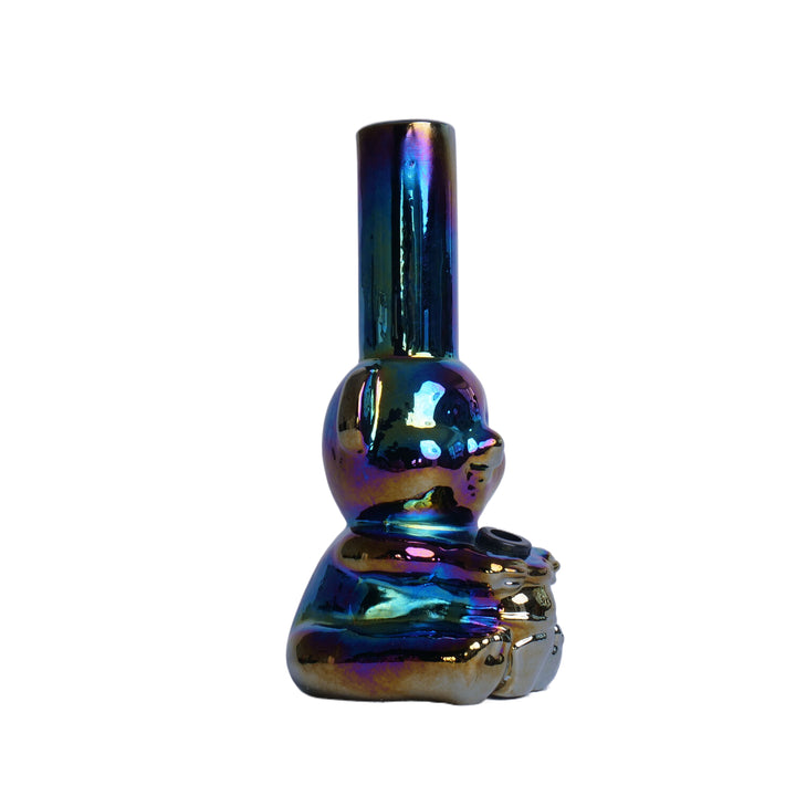 Solid Glass Teddy Shape Glass Waterpipe 21cm