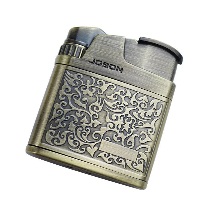 Jobon Vintage Metal Embossed Windproof Lighter - Greenhut