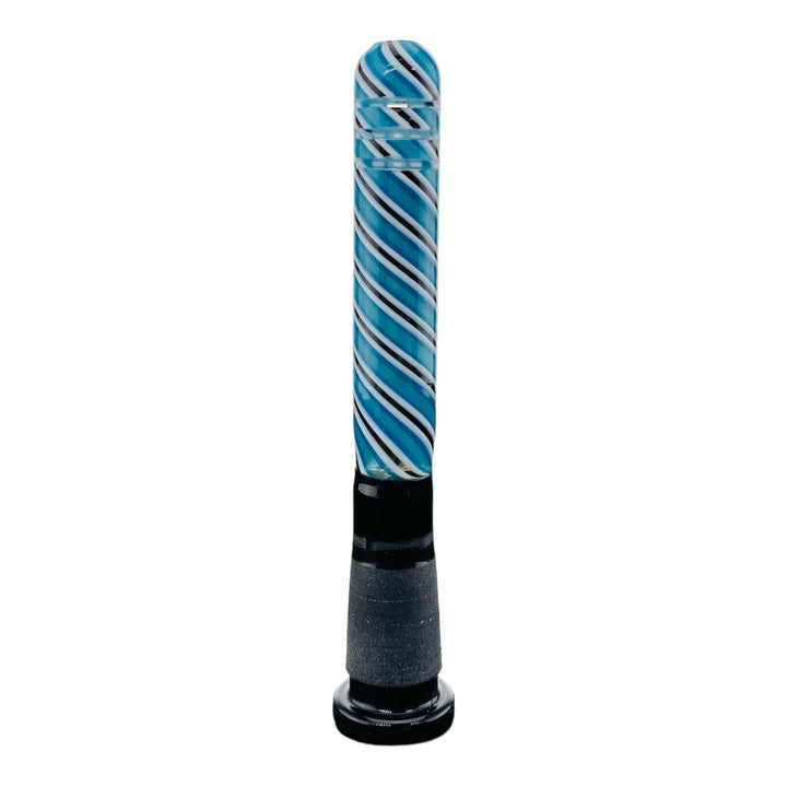 Colored Striped Glass Downstem 11.5cm