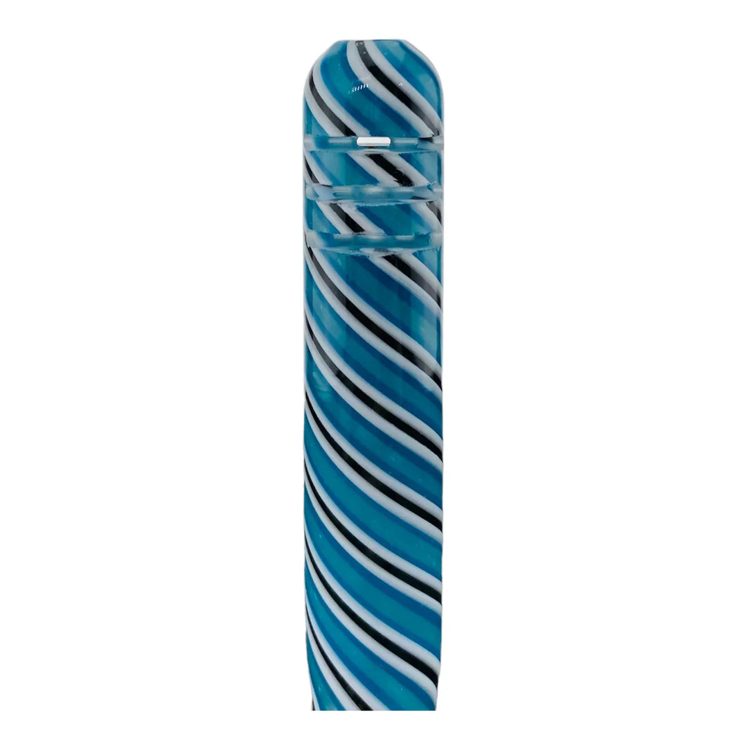 Colored Striped Glass Downstem 11.5cm