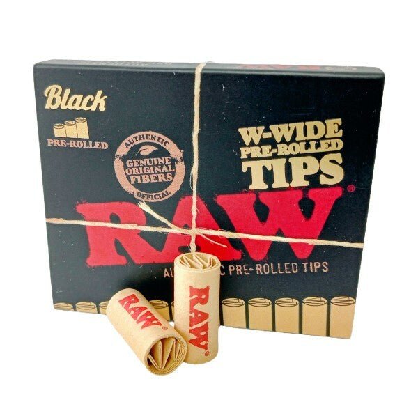 Raw Black Pre - Rolled W - Wide Tips - Greenhut