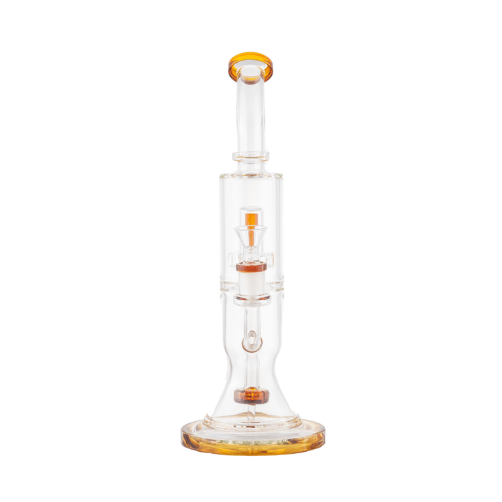 Colored Straight Glass Waterpipe with Percolator 30cm - Greenhut