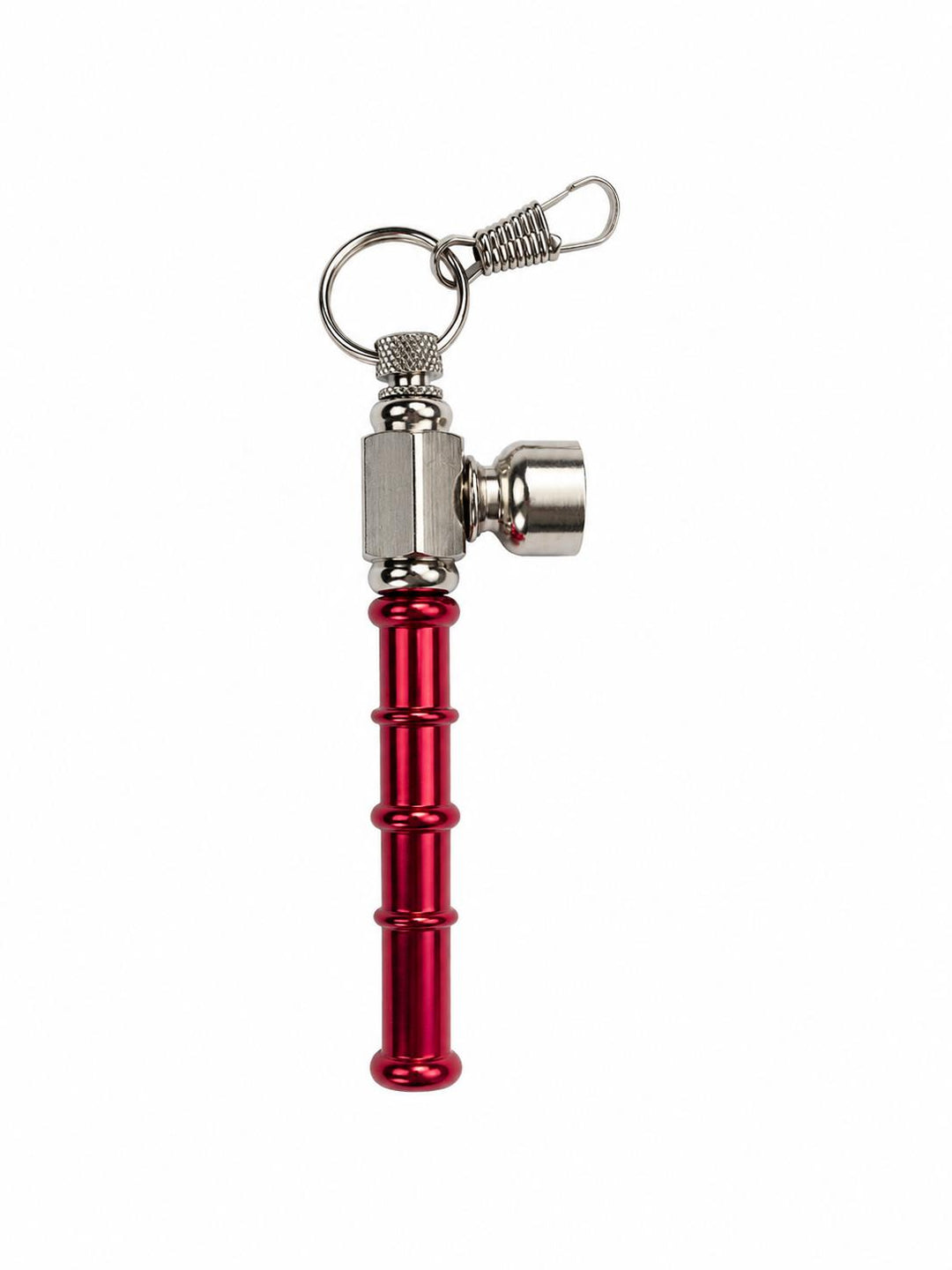 Colored Metal Rings Smoking Pipe 8cm