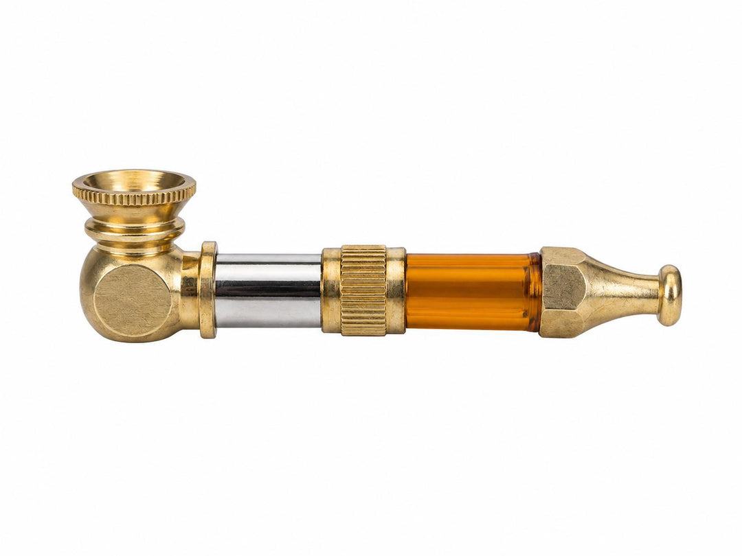 Multicolor Metal Brass Smoking Pipe 8cm