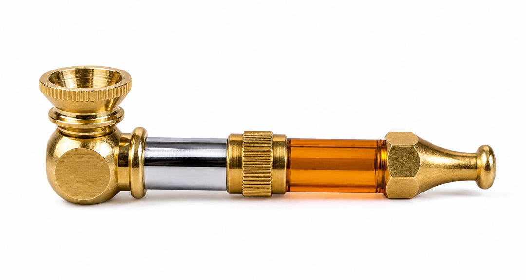 Multicolor Metal Brass Smoking Pipe 8cm