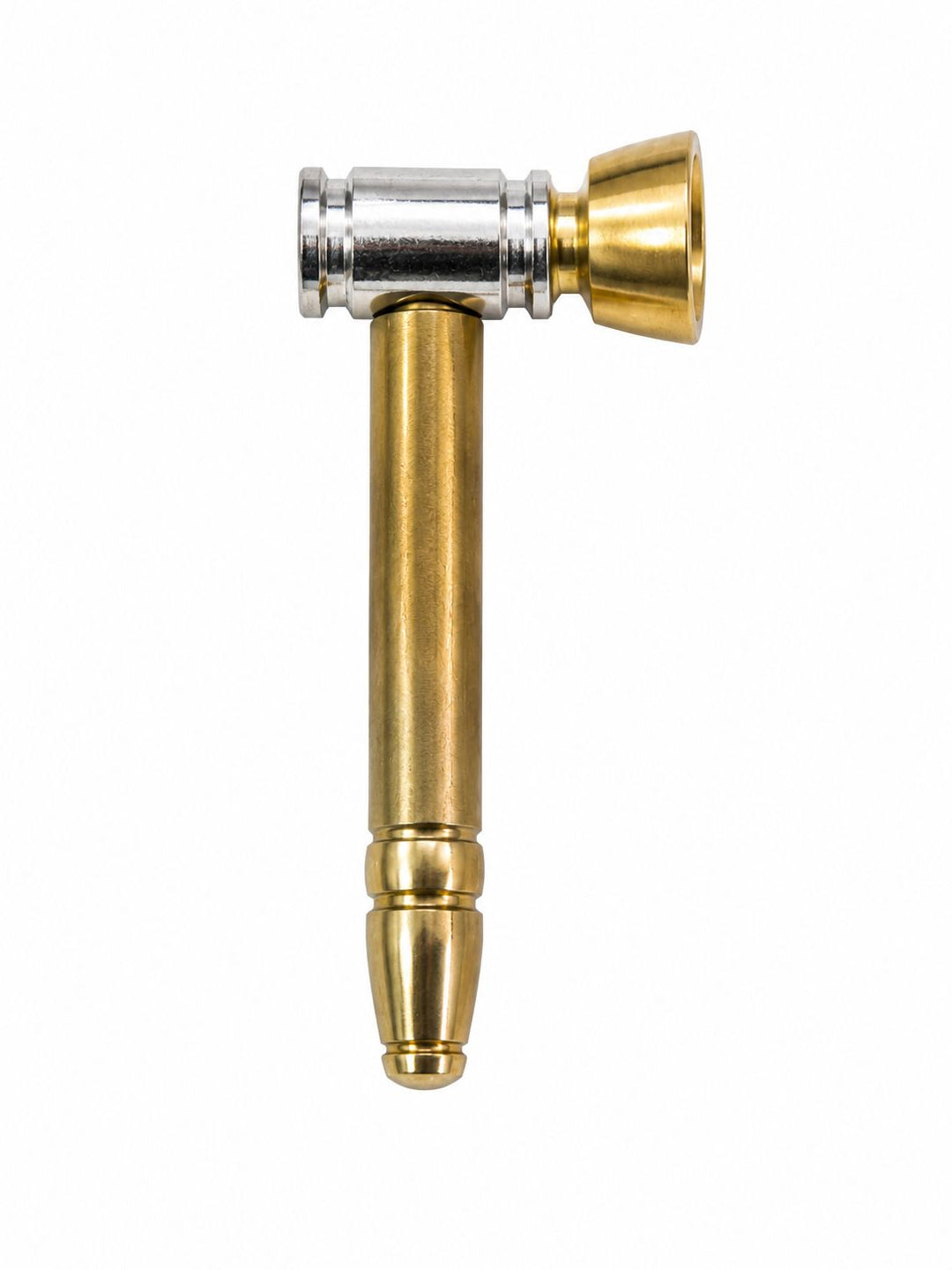 Hammerhead Brass & Metal Smoking Pipe 8.5cm