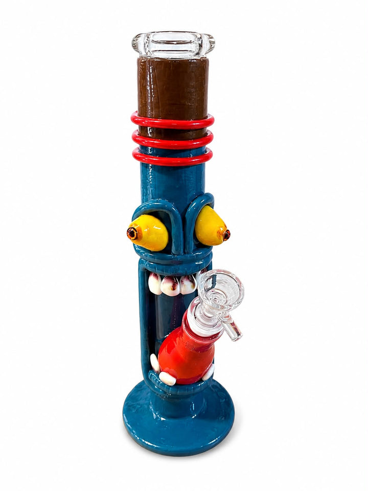 Colored Monster Face Glass Waterpipe 28cm