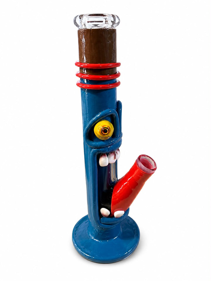 Colored Monster Face Glass Waterpipe 28cm