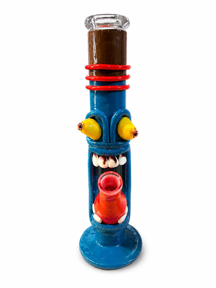 Colored Monster Face Glass Waterpipe 28cm