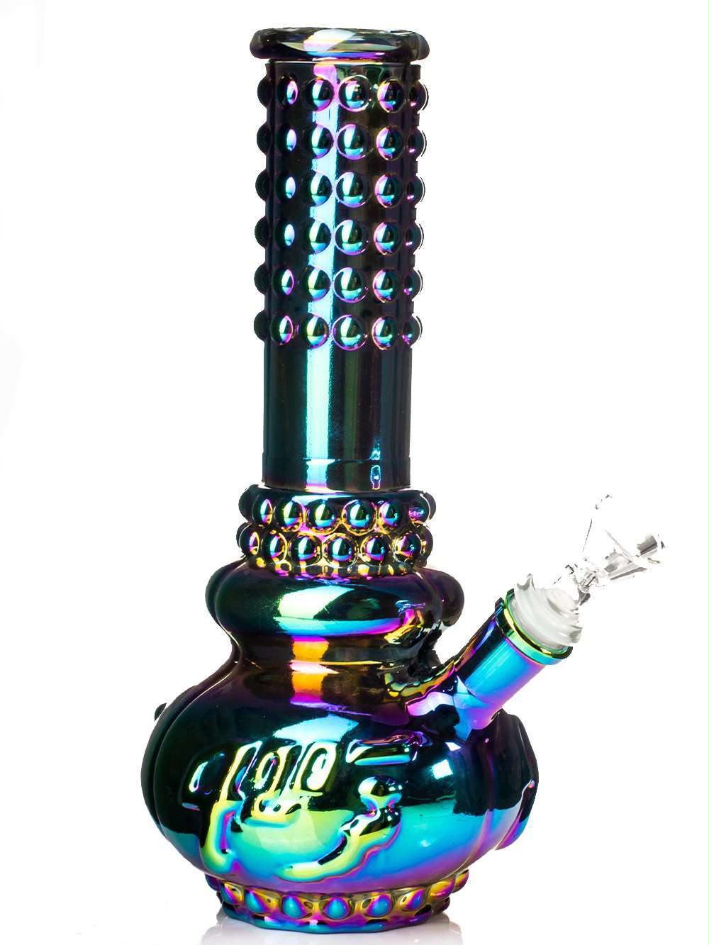 Rainbow Genie Bubble Glass Waterpipe 24cm