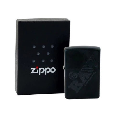 RAW x Zippo Black Lighter – Murdered Out Black Logo - Greenhut