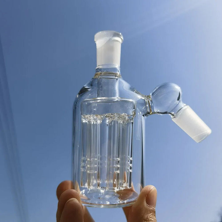 Clear Glass Eight Arms Percolator Ash Catcher 18mm - Greenhut