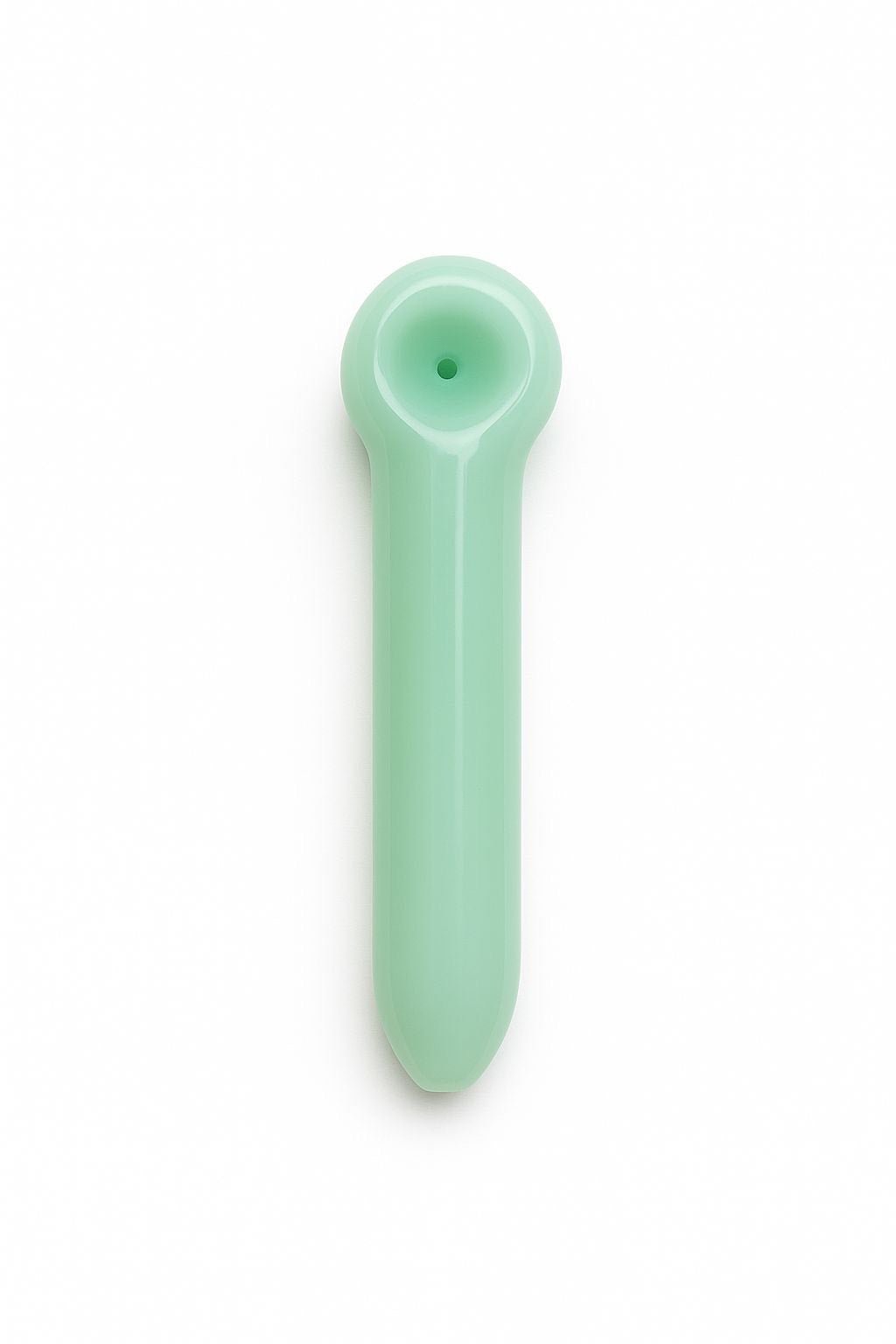 Milky Colored Solid Glass Smoking Pipe 9.5cm - Greenhut