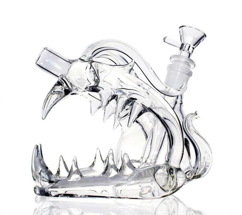 Dragon Head Clear Premium Glass Waterpipe