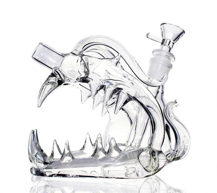 Dragon Head Clear Premium Glass Waterpipe