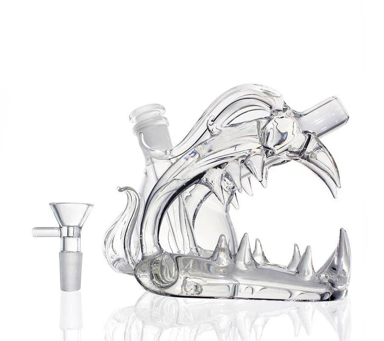 Dragon Head Clear Premium Glass Waterpipe