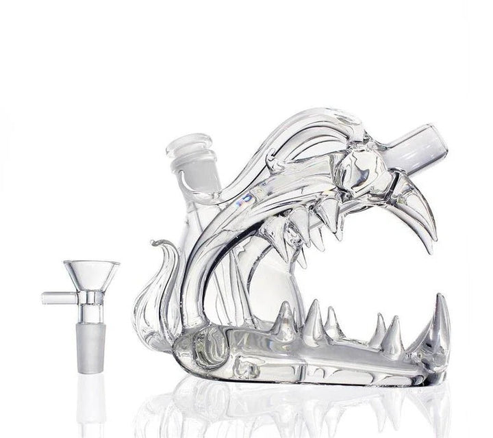 Dragon Head Clear Premium Glass Waterpipe