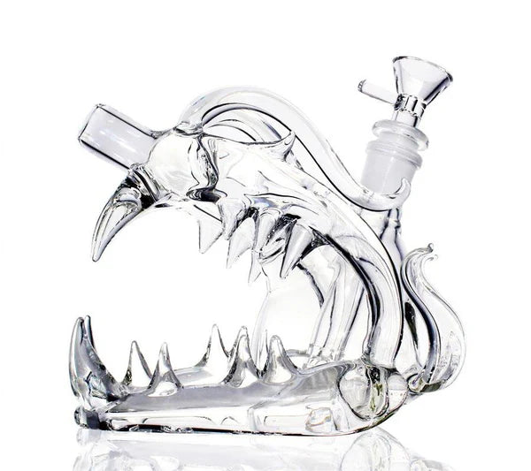 Dragon Head Clear Premium Glass Waterpipe