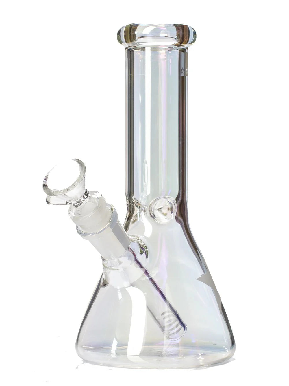 Premium Shiny Clear Solid Glass Waterpipe 20cm
