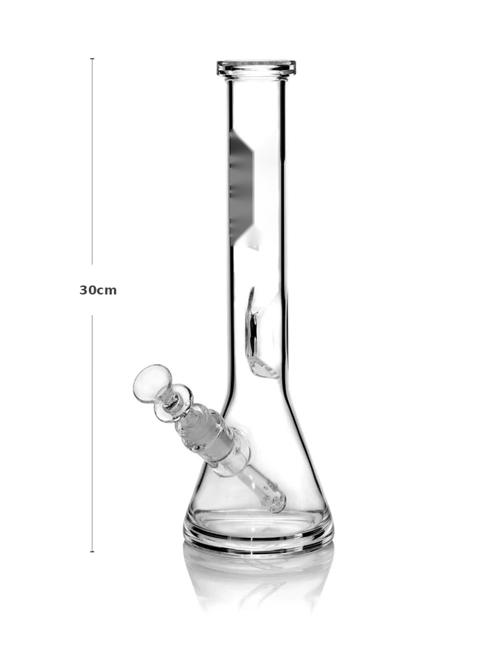 Clear Glass Beaker Base Waterpipe 30cm