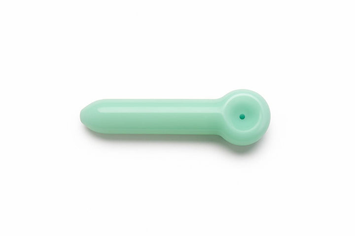 Milky Colored Solid Glass Smoking Pipe 9.5cm - Greenhut