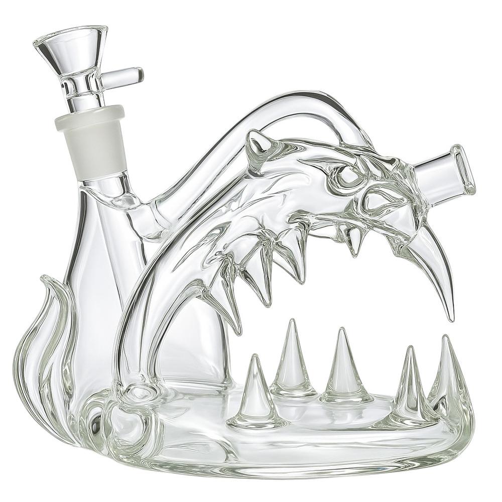 Dragon Head Clear Premium Glass Waterpipe