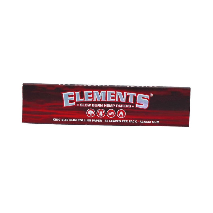 Elements Red King Size Slim Papers - Greenhut