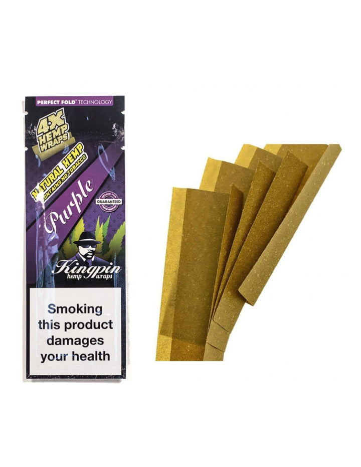 Kingpin Hemp Wrap Purple 4pk - Greenhut
