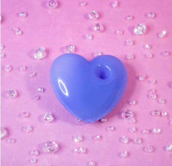 Heart Shape Colored Glass Smoking Pipe - Greenhut