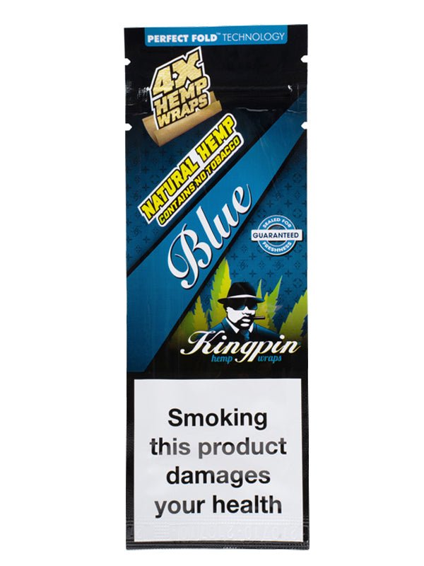 Kingpin Hemp Wrap Blue 4pk - Greenhut