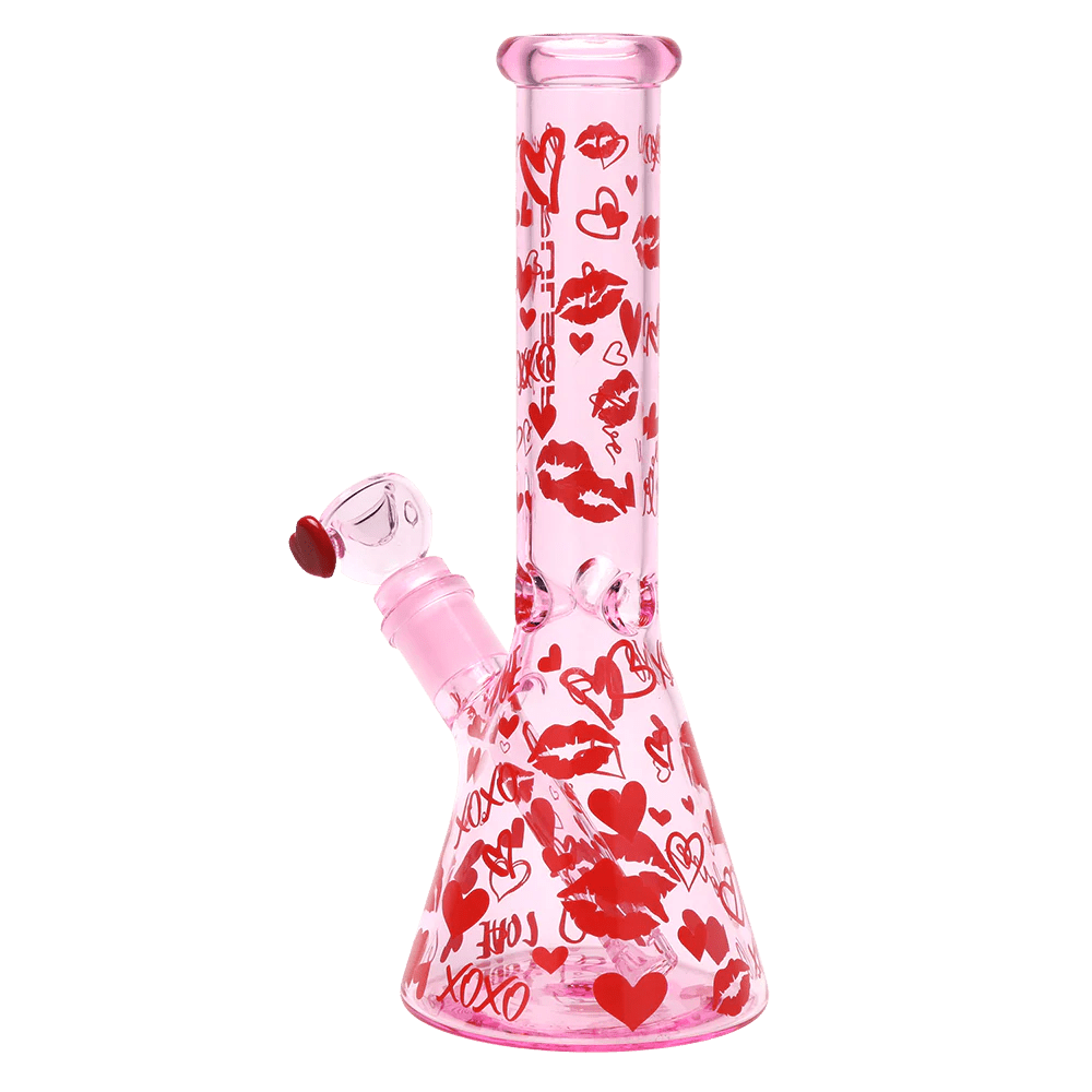 Heart & Kisses Beaker Shape Waterpipe 25cm - Greenhut