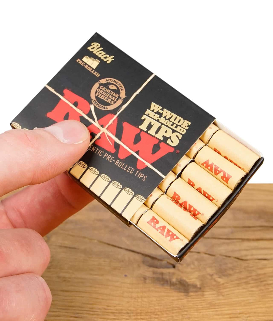 Raw Black Pre - Rolled W - Wide Tips - Greenhut