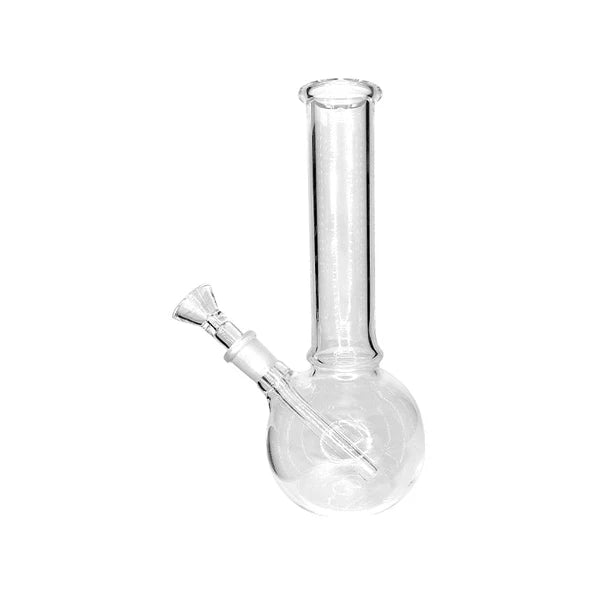 Clear Glass Round Bubble Waterpipe 20cm
