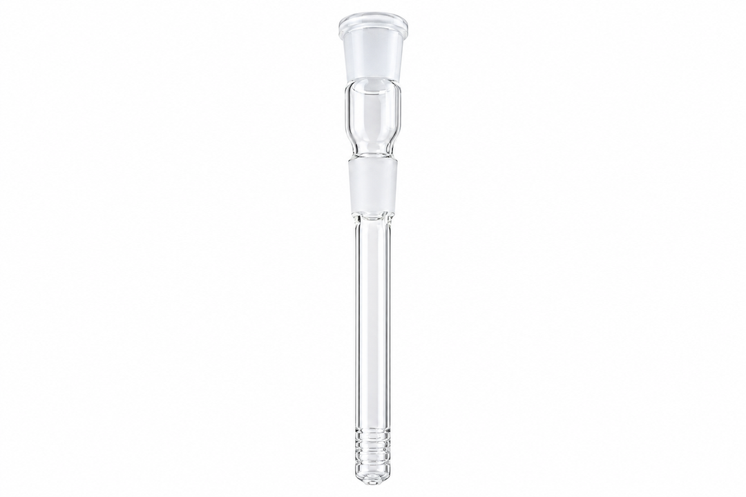Clear Glass Downstem 18mm to 18mm 17cm