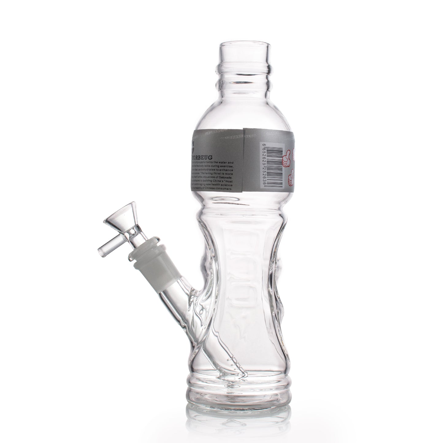 Solid Glass Bottle Shape Waterpipe 24cm