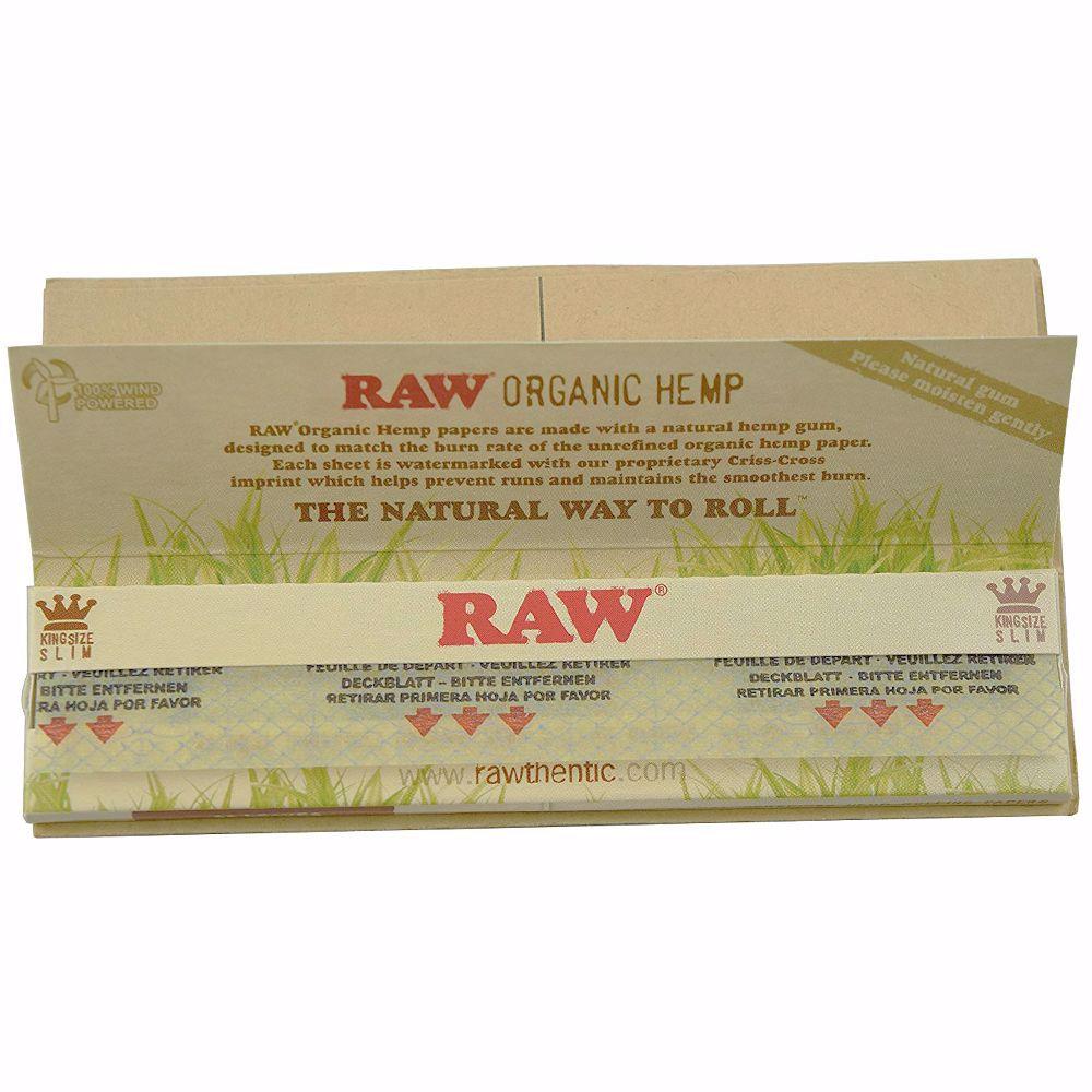 Raw Organic Connoisseur King Size Slim + Filter Tips