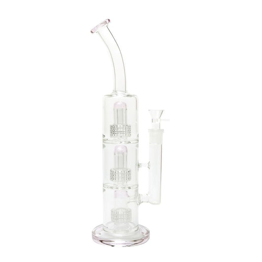 Triple Honeycomb Percolators Solid Glass Waterpipe 42cm - Greenhut