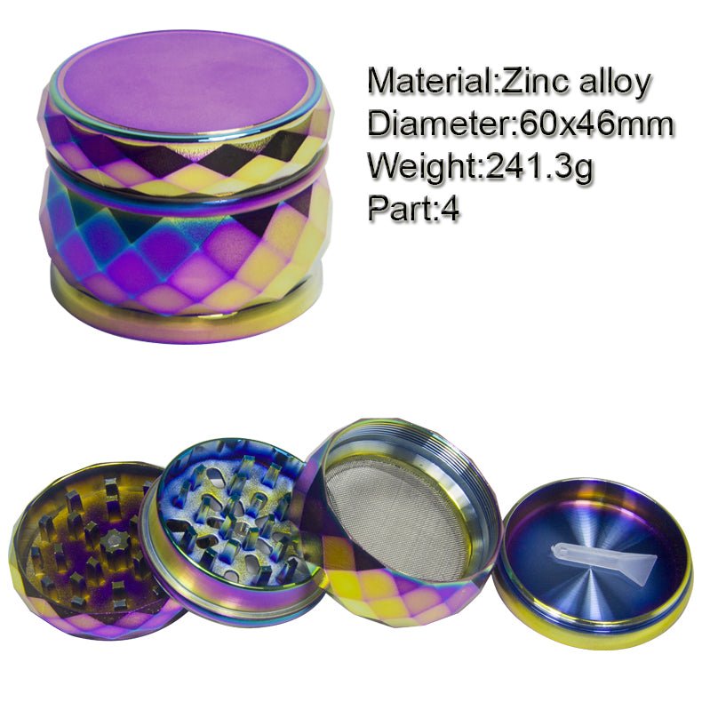 Multi Colored Honeycomb Grinder for weed