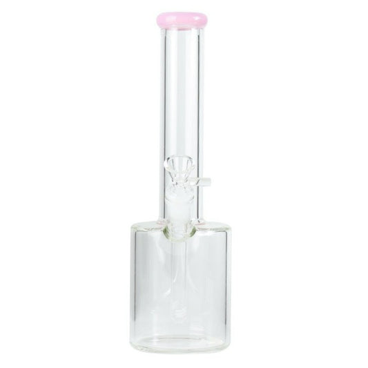 Clear Hard Glass Bottom Bent Waterpipe 32cm