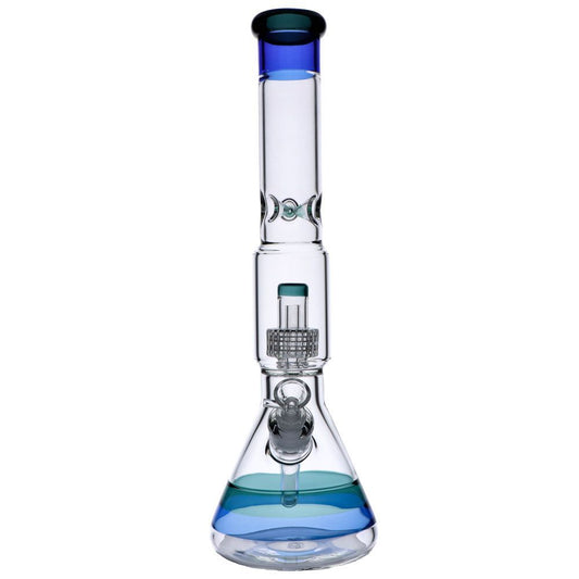 Colored Glass Beaker Shape Waterpipe with Percolator 42cm - Greenhut