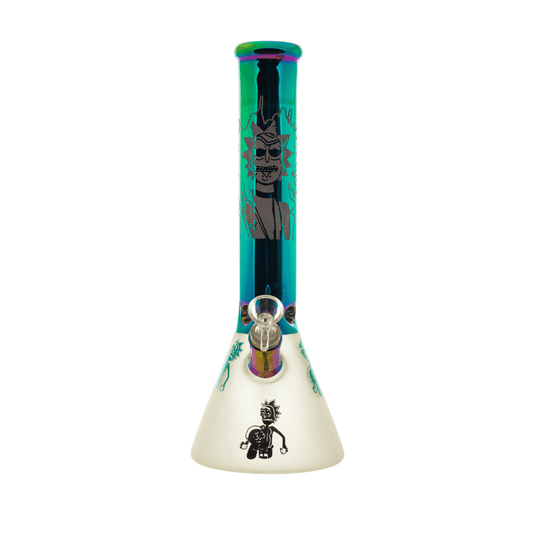 Rick and Morty Electroplated Waterpipe 34cm - Greenhut