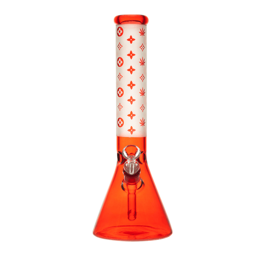 Premium Red Colored Pattern Waterpipe 35cm - Greenhut