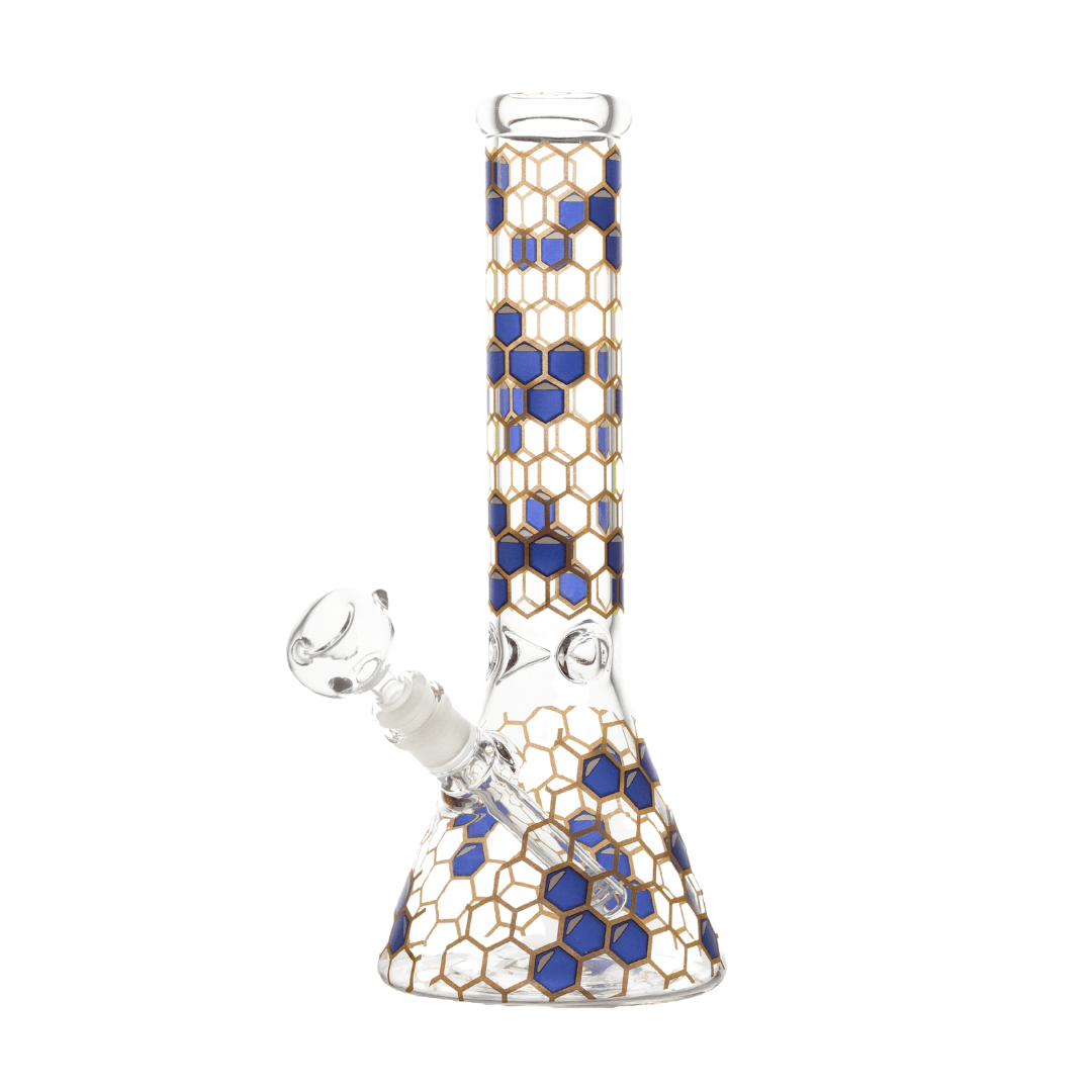 Straight Colored Honeycomb Waterpipe 33cm - Greenhut