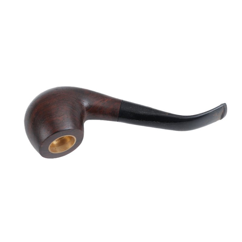 Dark Brown Classic Wooden Smoking Pipe - Greenhut
