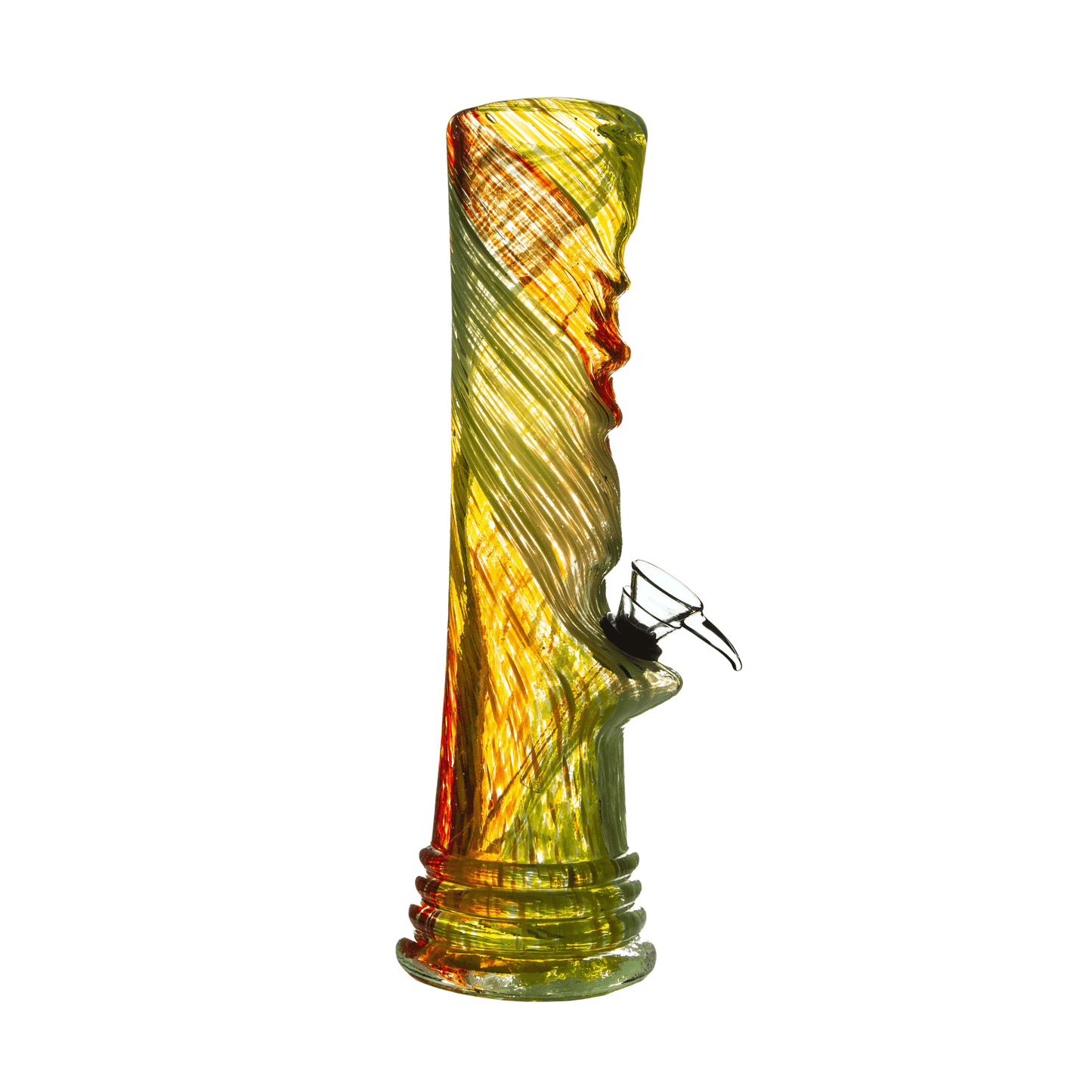 Multi Coloured Straight Glass bong  25cm