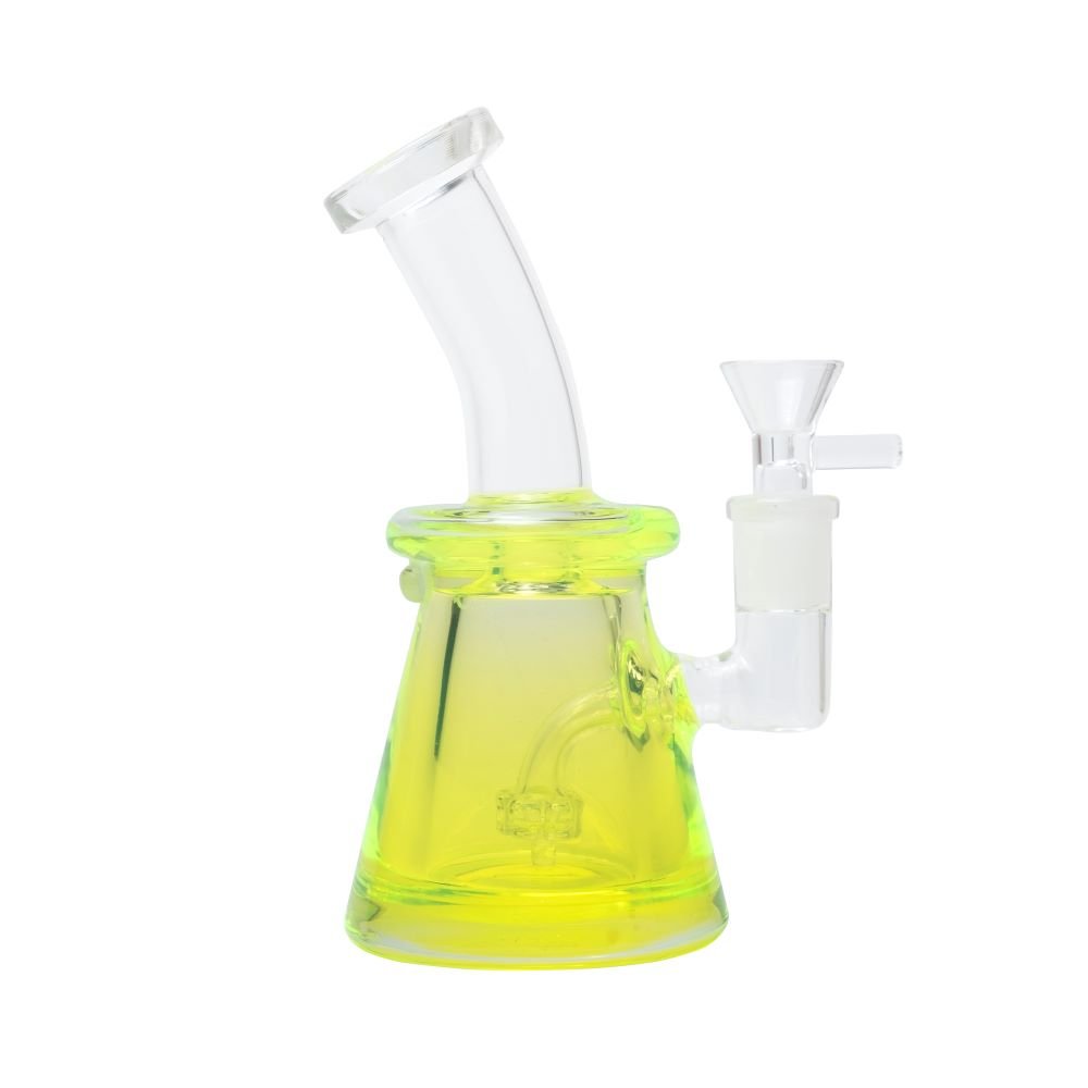 Bent Neck Chilled Glass Waterpipe 17cm Greenhut NZ