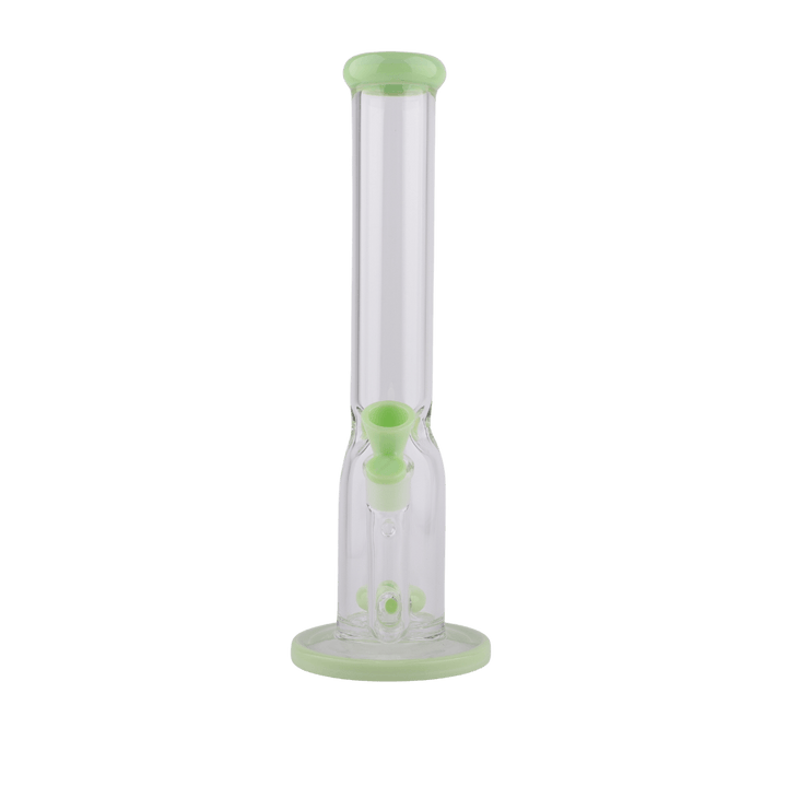 Milky Green Glass Straight Waterpipe 32cm - Greenhut